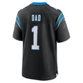 Elroe C.Panthers #1 Dad Black Game Jersey