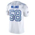 Elroe B.Bills #58 Matt Milano White 2025 Rivalries Collection Limited Jersey