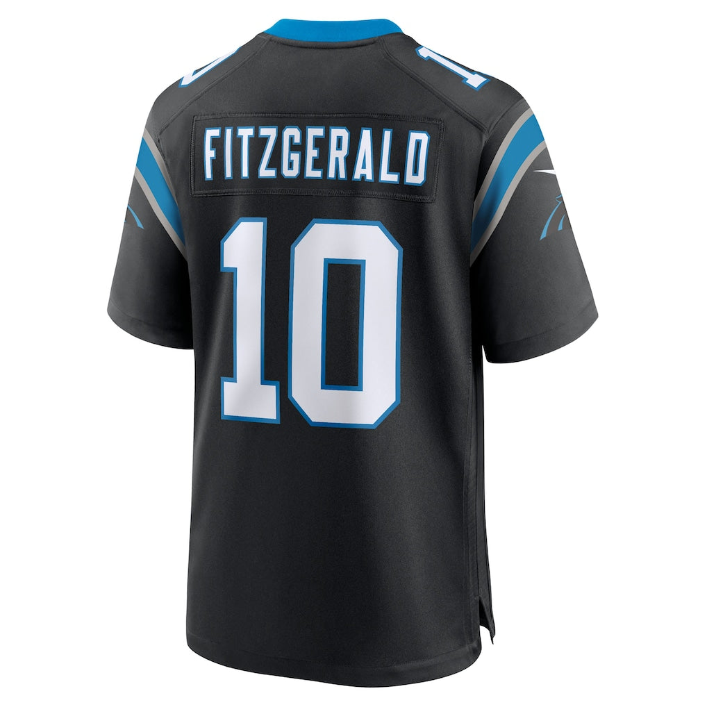 Elroe C.Panthers #10 Ryan Fitzgerald Black Team Game Jersey