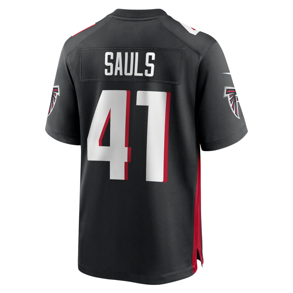 Elroe A.Falcons #41 Ben Sauls Black Team Game Jersey