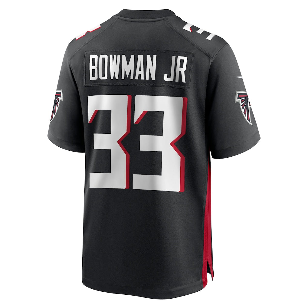 Elroe A.Falcons #33 Billy Bowman Jr. Black Team Game Jersey