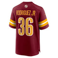 Elroe W.Commanders #36 Chris Rodriguez Jr. Burgundy Team Game Jersey