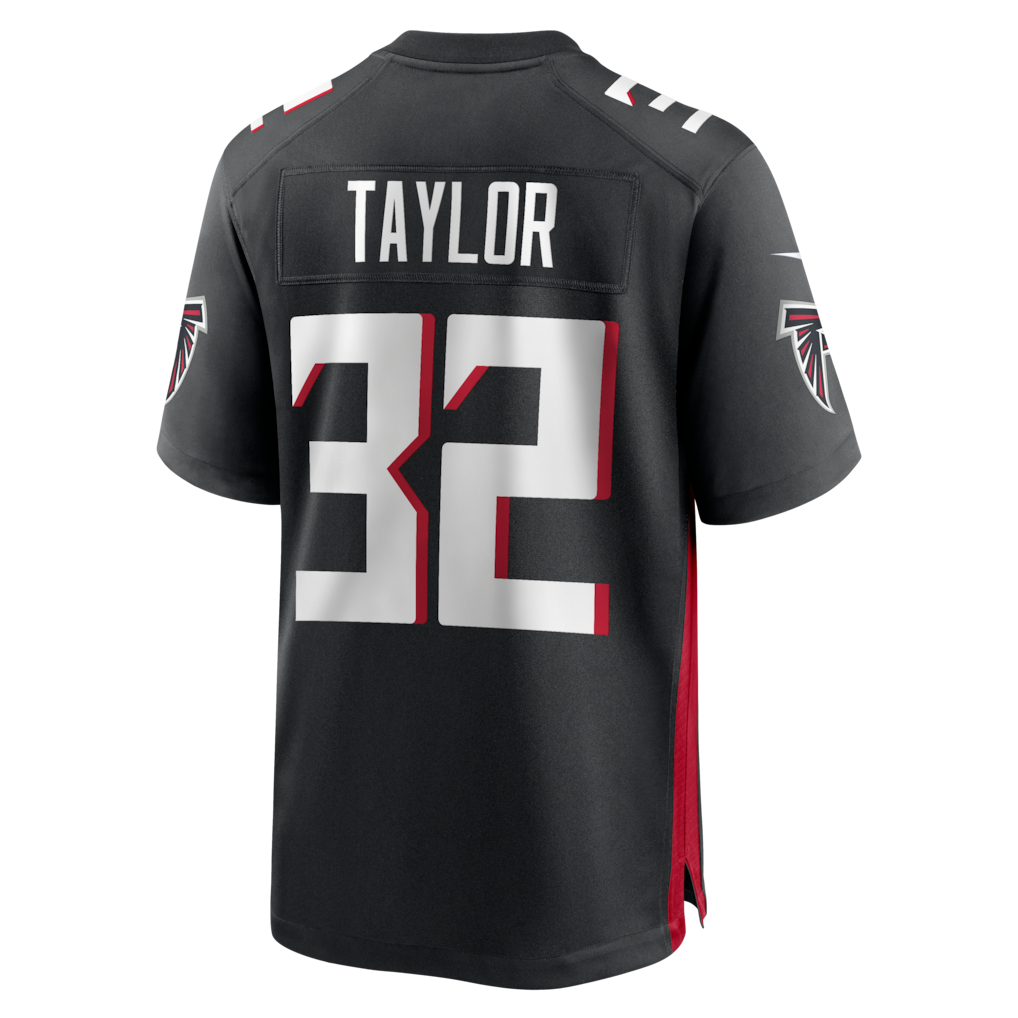 Elroe A.Falcons #32 Keith Taylor Black Team Game Jersey