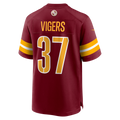 Elroe W.Commanders #37 Car'lin Vigers Burgundy Team Game Jersey