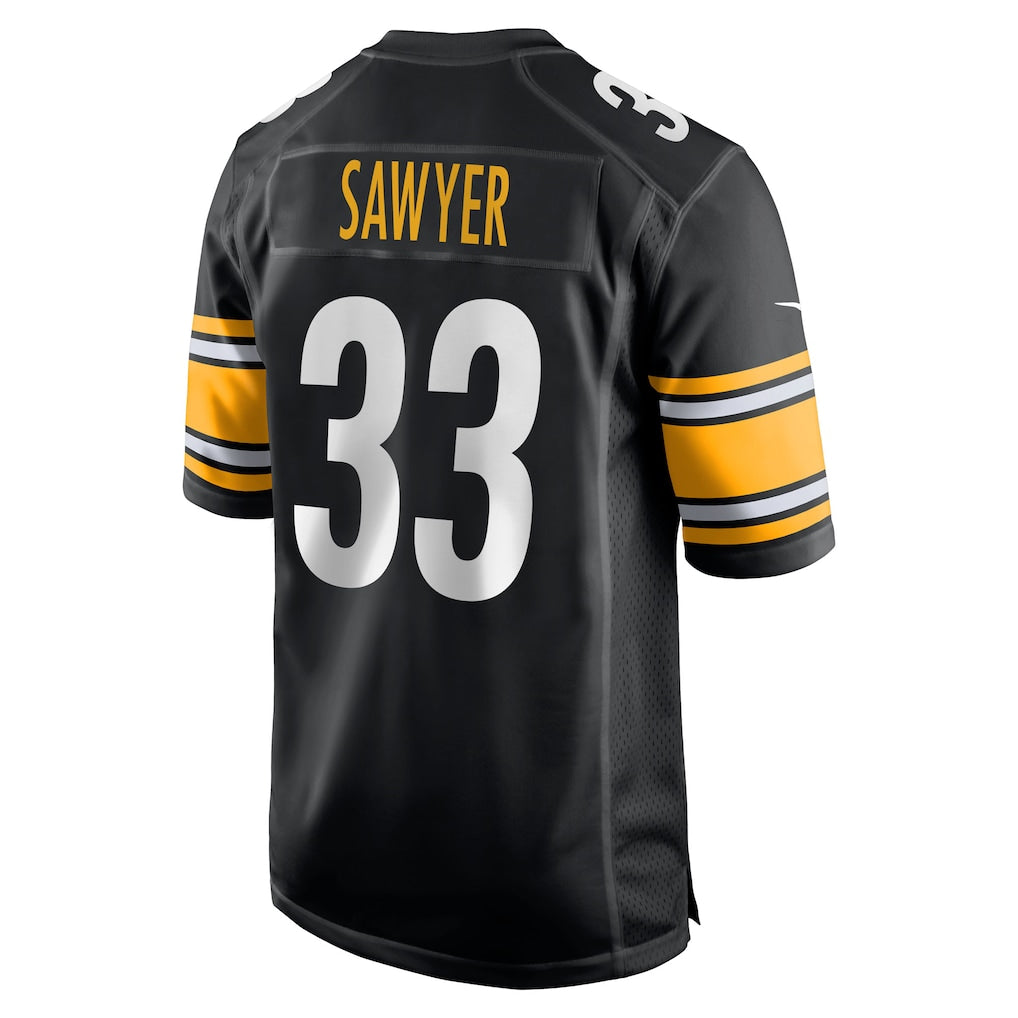 Elroe P.Steelers #33 Jack Sawyer Black Team Game Jersey