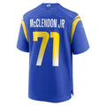 Elroe LA.Rams #71 Warren McClendon Jr. Royal Team Game Jersey