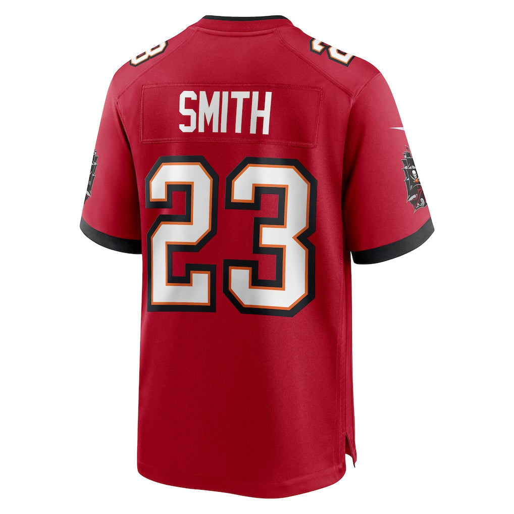 Elroe TB.Buccaneers #23 Tykee Smith Red Game Jersey