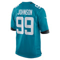 Elroe J.Jaguars #99 Austin Johnson Teal Team Game Jersey