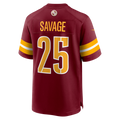 Elroe W.Commanders #25 Darnell Savage Burgundy Team Game Jersey