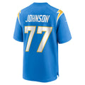 Elroe LA.Chargers #77 Zion Johnson Powder Blue Player Game Jersey