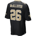 Elroe NO.Saints #26 Deuce McAllister Black Game Retired Player Jersey