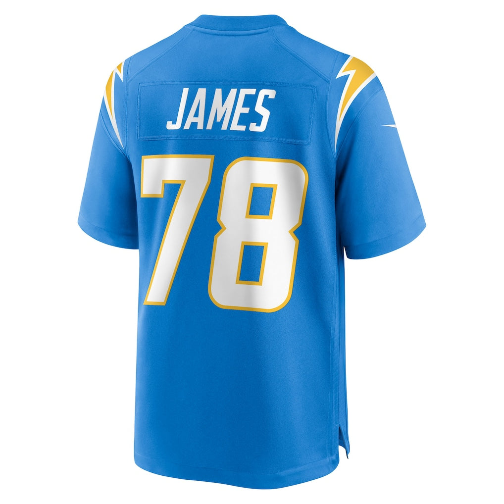 Elroe LA.Chargers #78 Andre James Powder Blue Team Game Jersey