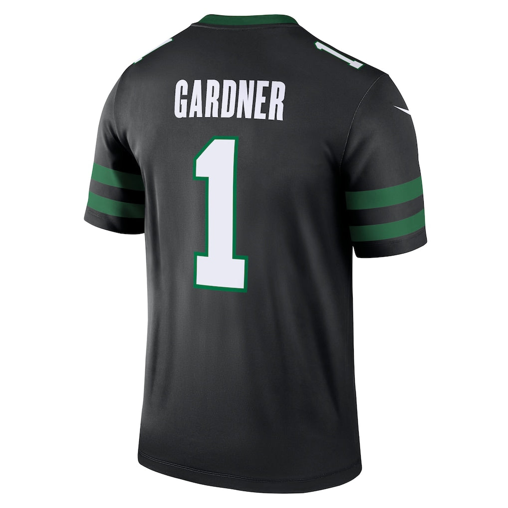 Elroe NY.Jets #1 Ahmad Sauce Gardner Black Legend Player Performance Top Jersey