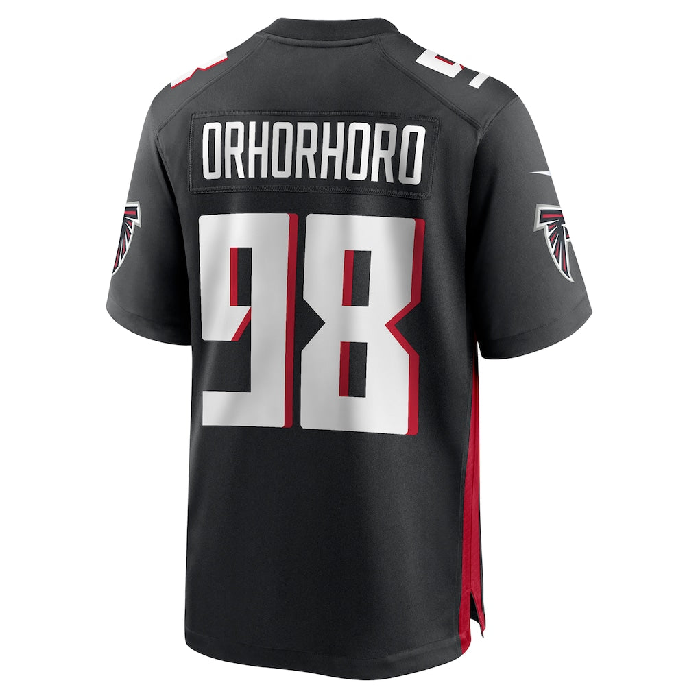 Elroe A.Falcons #98 Ruke Orhorhoro Black Game Retired Player Jersey