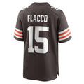 Elroe C.Browns #15 Joe Flacco Brown Team Game Jersey