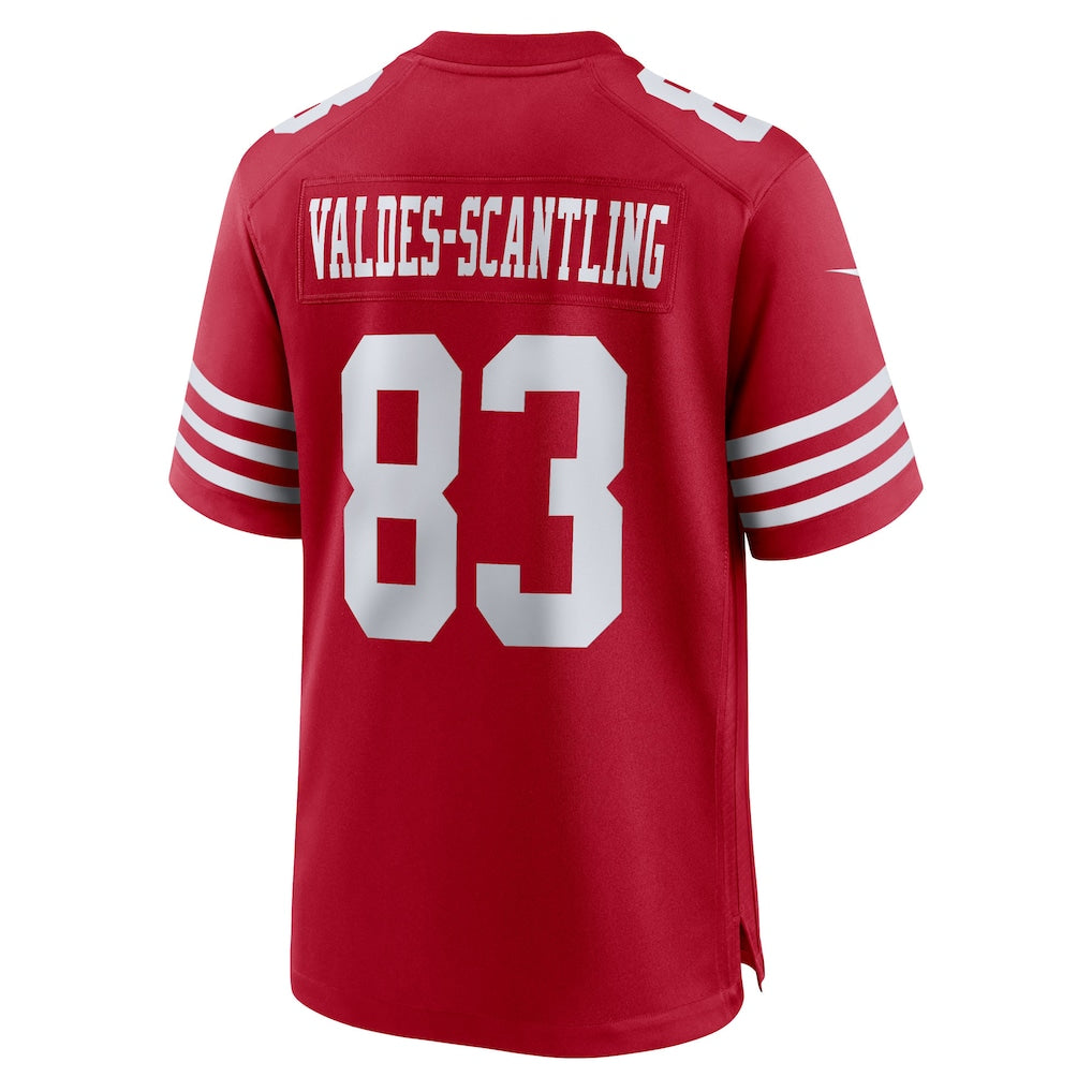 Elroe SF.49ers #83 Marquez Valdes-Scantling Scarlet Team Game Jersey