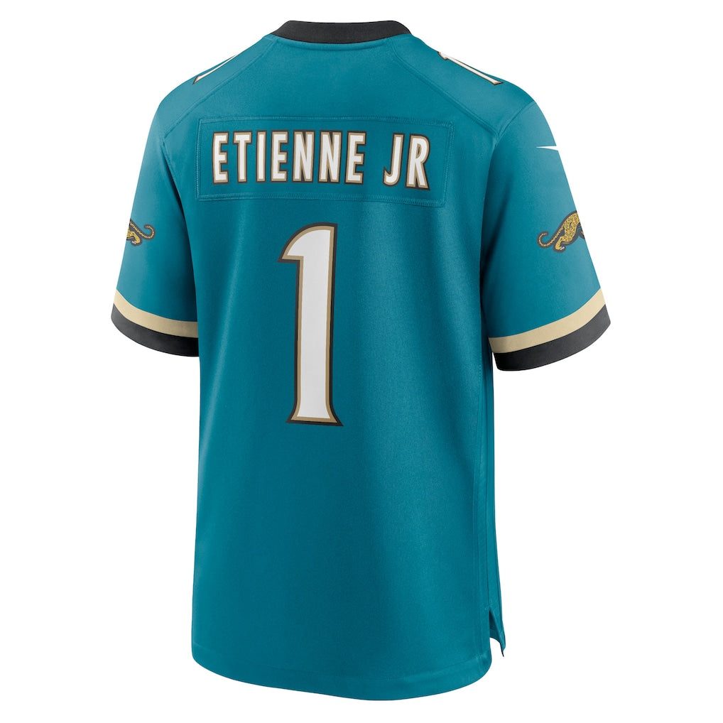 Elroe J.Jaguars #1 Travis Etienne Jr Teal Prowler Throwback Player Game Jersey