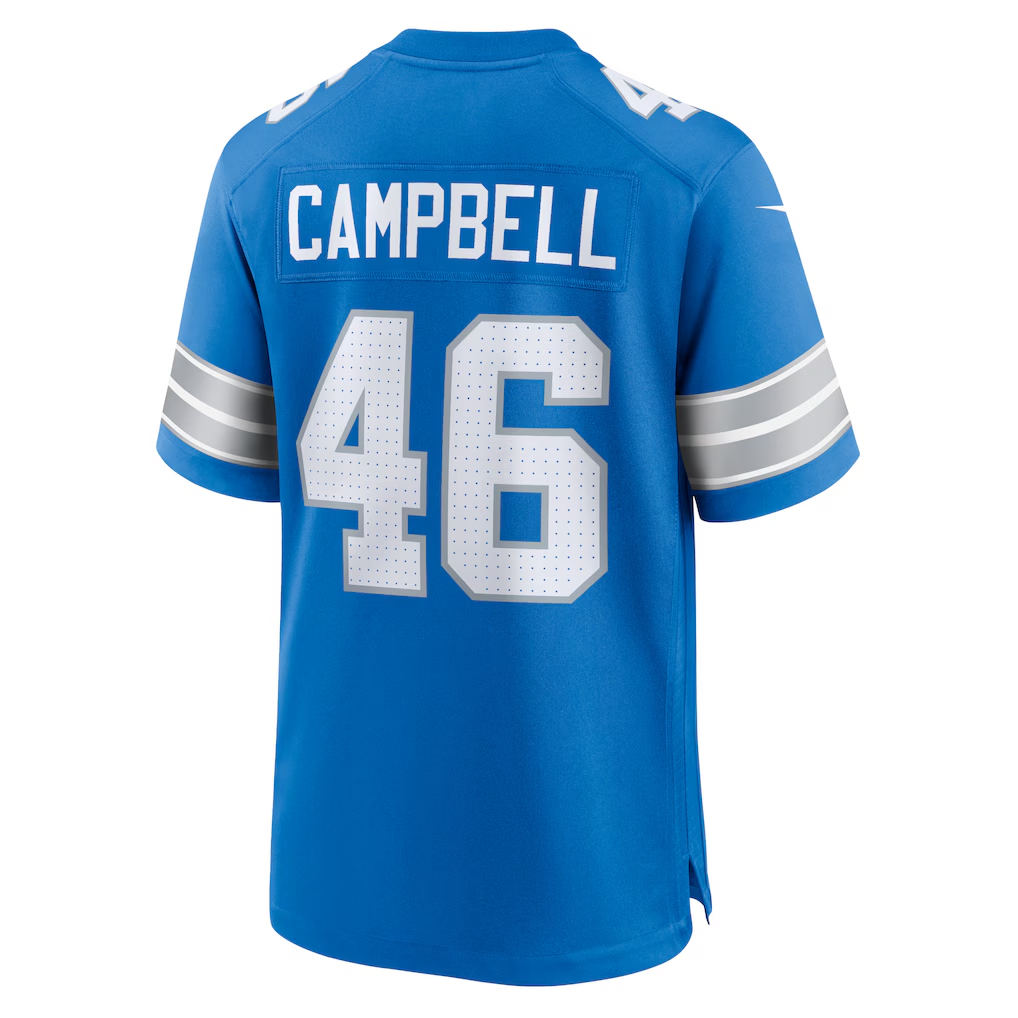 Elroe D.Lions #46 Jack Campbell Blue Game Stitched Jersey