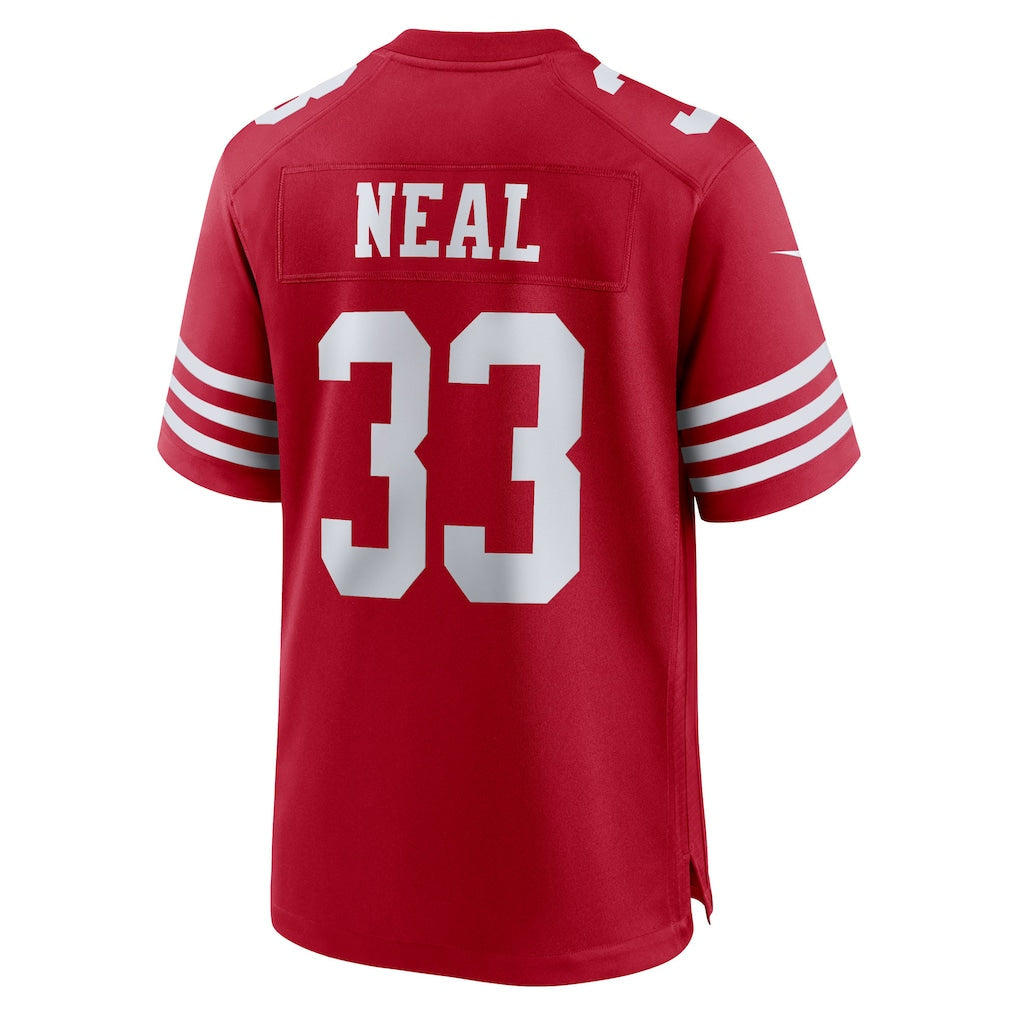 Elroe SF.49ers #33 Siran Neal Scarlet Team Game Jersey