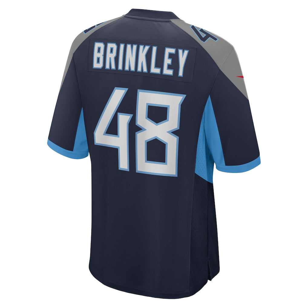 Elroe T.Titans #48 Beau Brinkley Navy Game Jersey