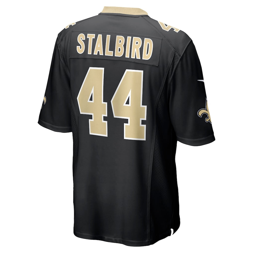 Elroe NO.Saints #44 Isaiah Stalbird Black Team Game Jersey