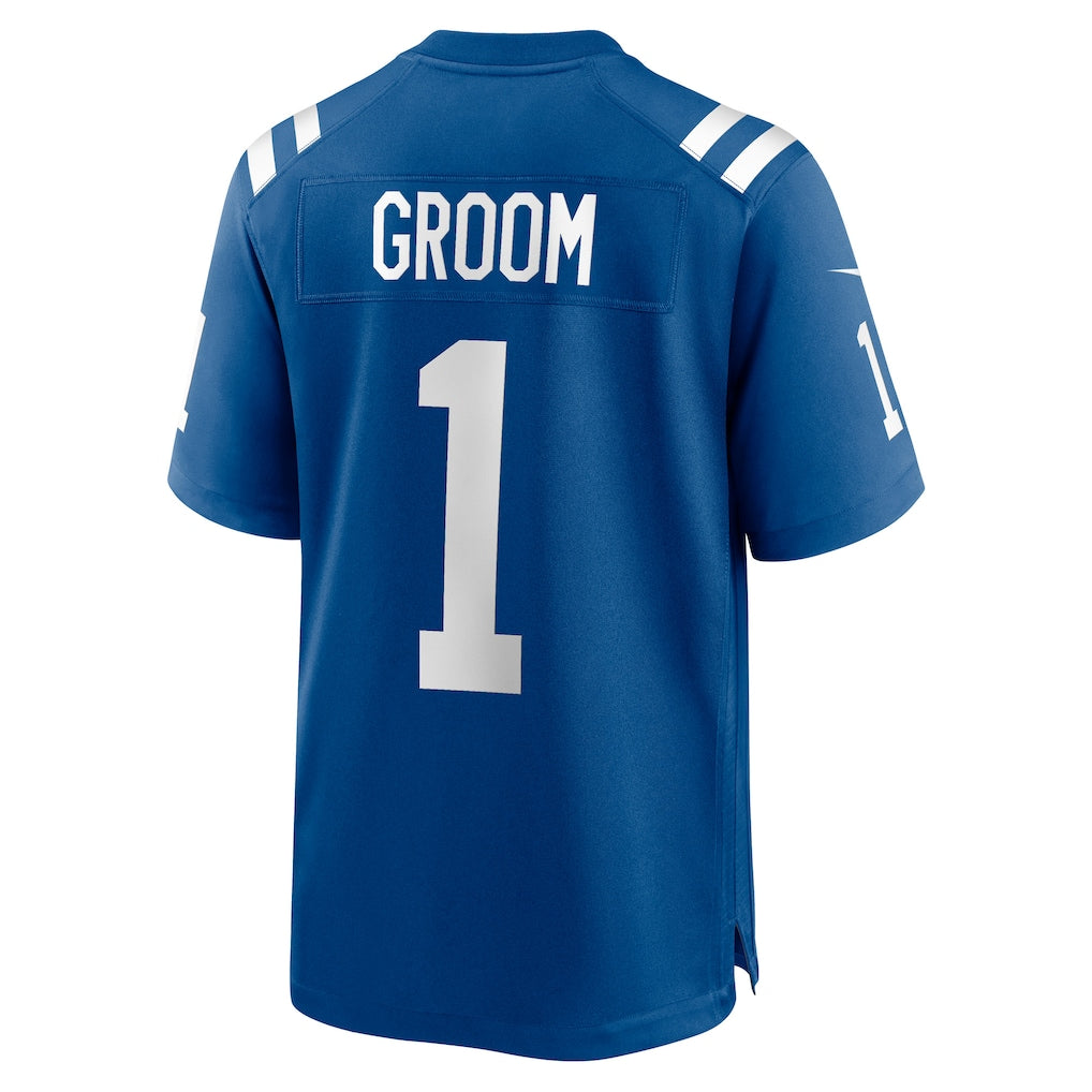 Elroe IN.Colts #1 Groom Royal Game Jersey