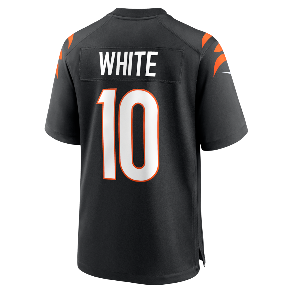 Elroe C.Bengals #10 Mike White Black Team Game Jersey