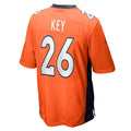 Elroe D.Broncos #26 Devon Key Orange player Game Jersey