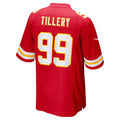 Elroe KC.Chiefs #99 Jerry Tillery Red Team Game Jersey
