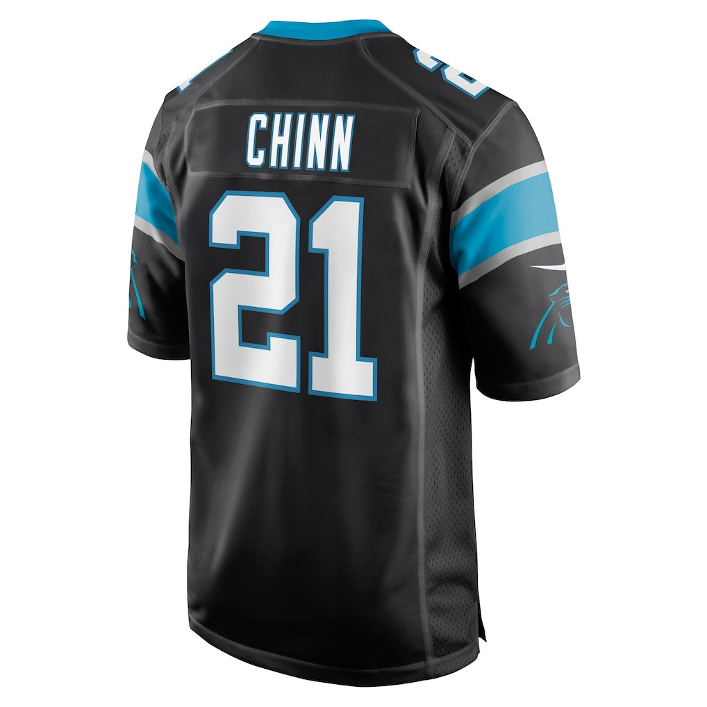 Elroe C.Panthers #21 Jeremy Chinn Black Game Jersey